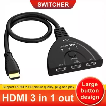 Commutateur HDMI – Auto 3 ports – Fortement 4K