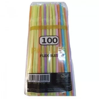 100 paille flexible