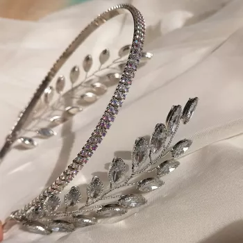 Couronne mariage argenté