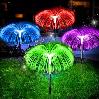 Lot De 2 Lampes De Jardin à Énergie Solaire – 7 Couleurs Changeantes – Étanches