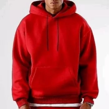 sweat a capuche rouge homme