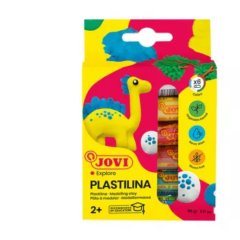 Etui de 6 Pâtes à modeler 15g couleurs assorties PLASTILINA JOVI