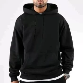 sweat a capuche noir homme coton