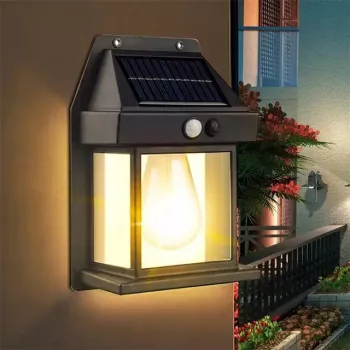 Lampe Murale Solaire Avec Détecteur De Mouvement – 3 Modes D’éclairage