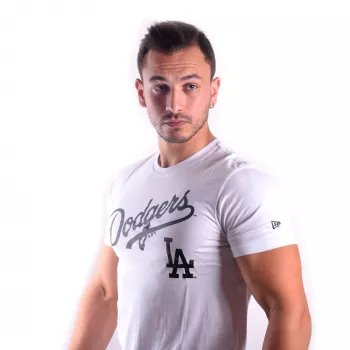 New Era T-Shirt Dodgers de Los Angeles - Blanc/Noir