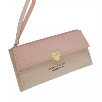 Portefeuille en Cuir Élégant Pour Femme – Porte-cartes Multiples - Rose